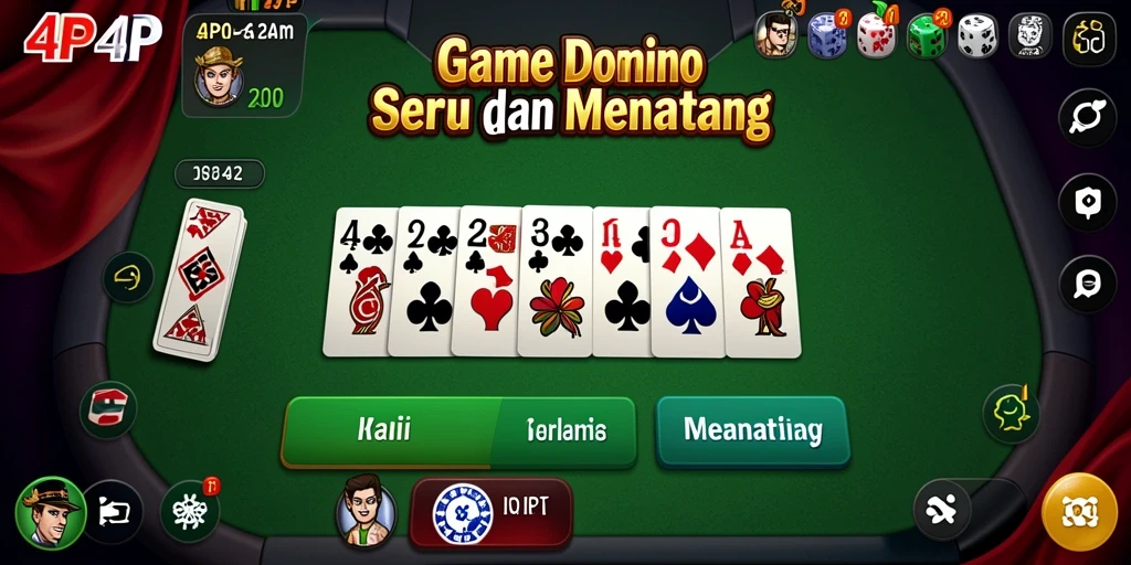 Screenshot gameplay 4P4P menampilkan aksi seru memainkan domino.