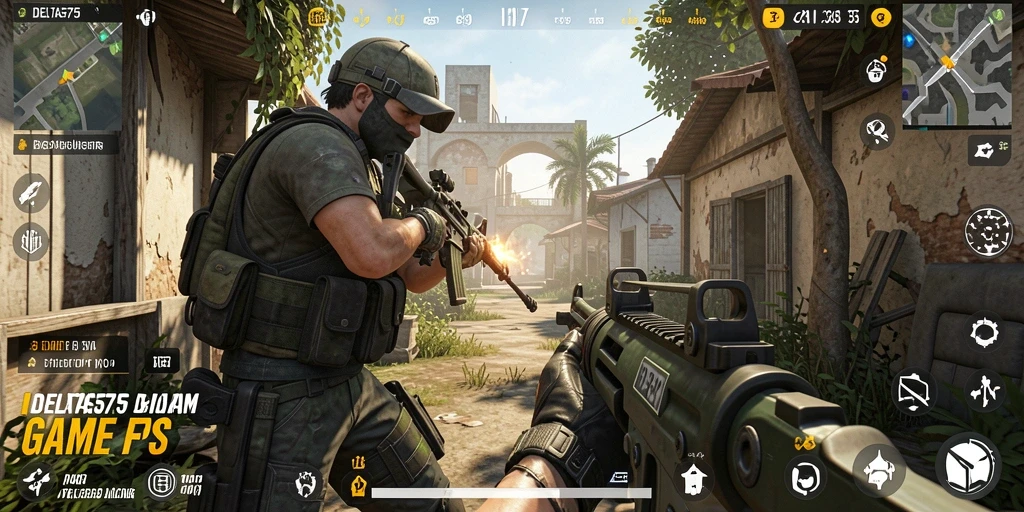 Tampilan gameplay DELTA575 yang mendebarkan dan penuh aksi di medan perang.