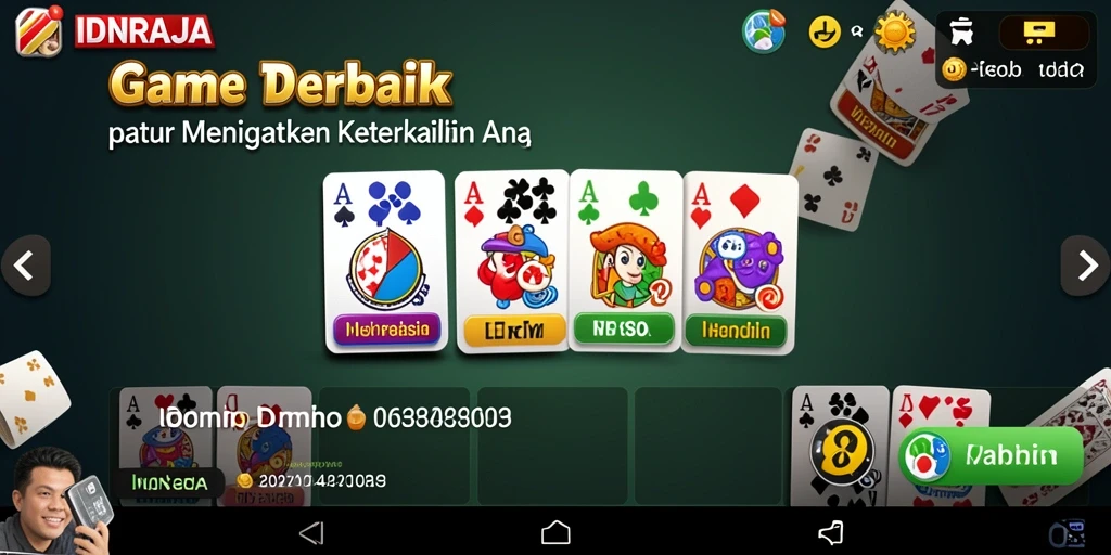 Tampilan gameplay yang seru dari IDNRAJA, permainan domino yang menantang.