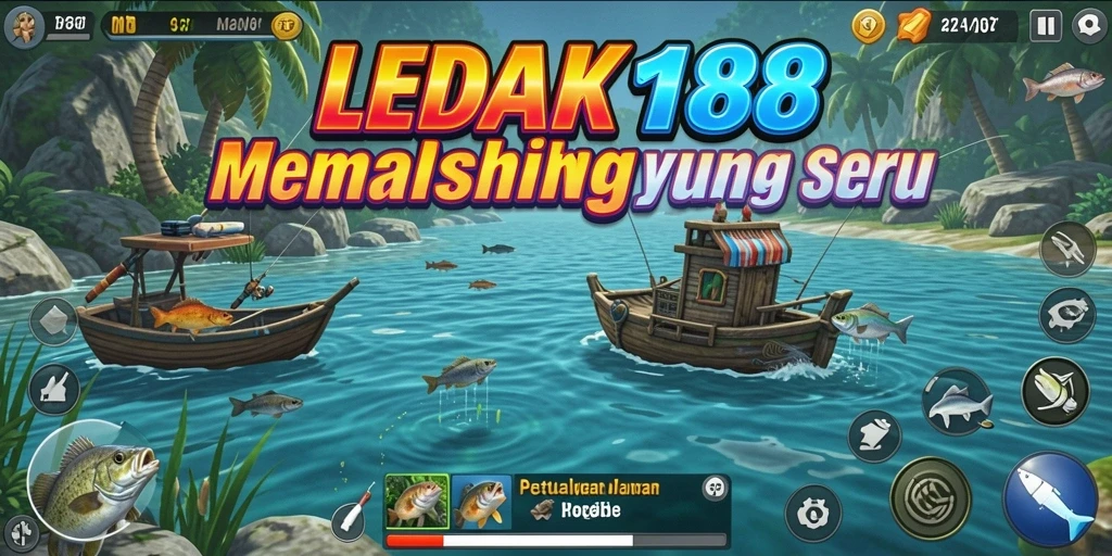 Screenshot LEDAK188 menampilkan aksi memancing yang seru dan grafis menawan.