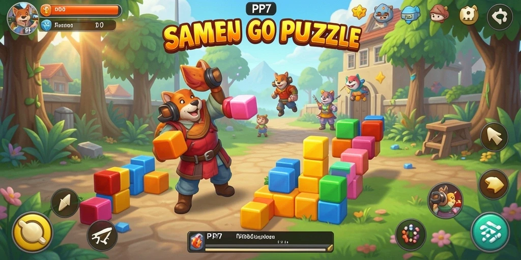 Tampilan gameplay utama PP7 dengan teka-teki yang menantang.