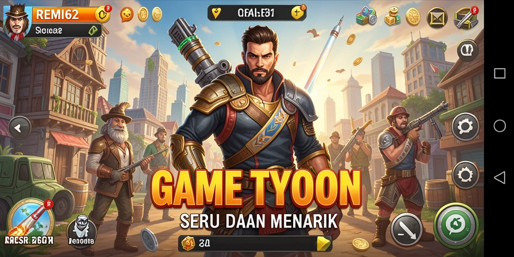 Tampilan gameplay REMI62 dengan tantangan Tycoon yang seru.