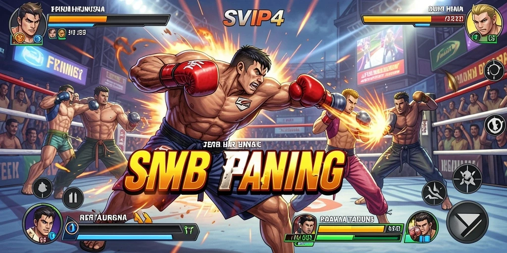 Tampilan aksi seru dalam gameplay SVIP4 dengan pertarungan karakter yang dinamis.