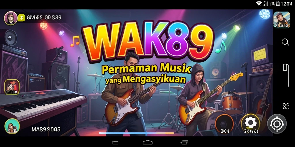 Gameplay WAK89 yang menampilkan tantangan musik seru dan interaktif.