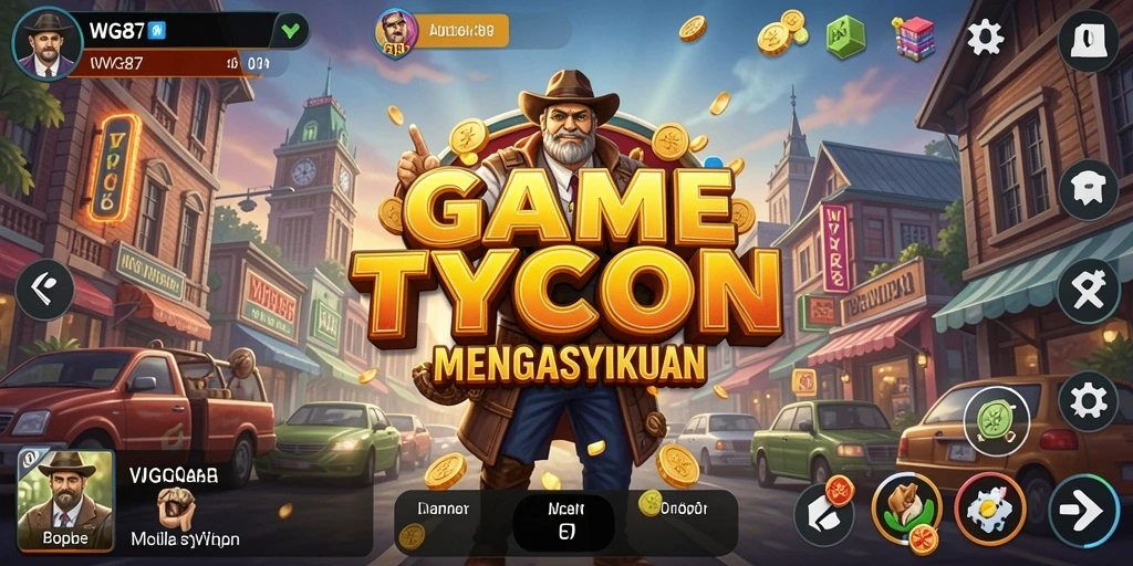 Screenshot gameplay WG87 menampilkan momen seru dalam pengelolaan bisnis.