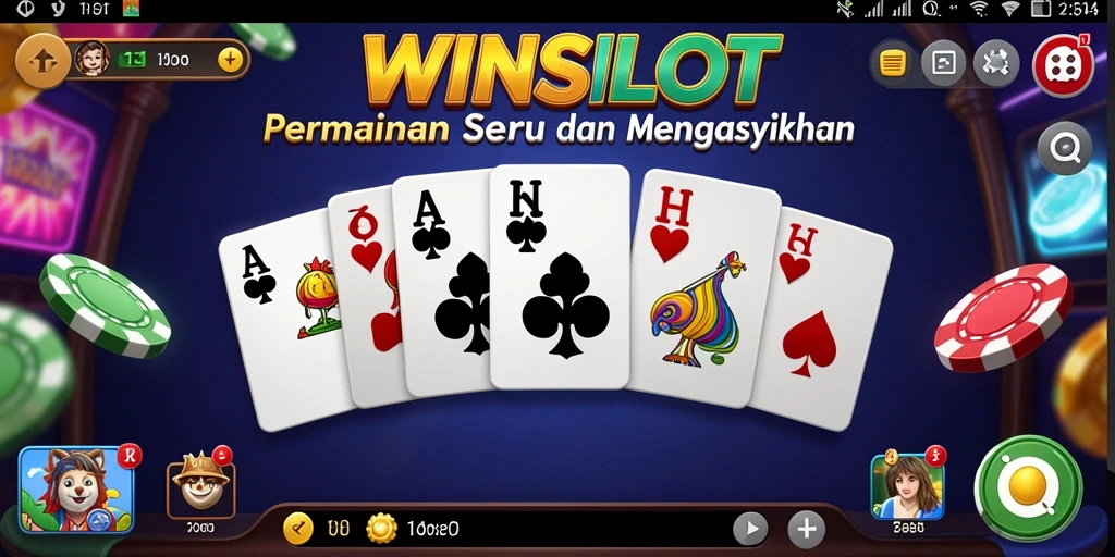 Tampilan gameplay WINSLOT yang menampilkan serunya permainan Domino.
